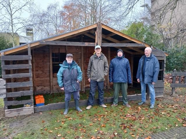 Opbouw kerststal in Beernem 