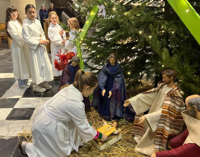 Kerstviering in de Sint-Amanduskerk te Wingene 