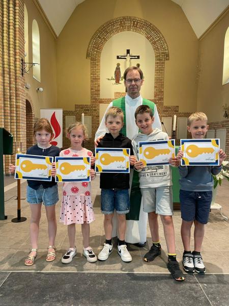 Schoolviering in Sint-Jan 