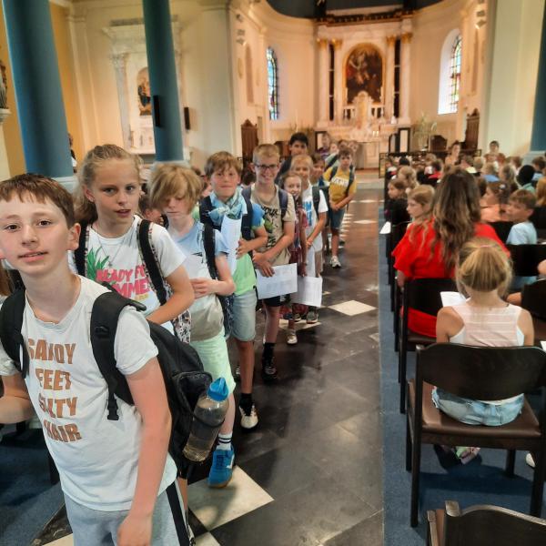 Schoolviering voor de leerlingen van de Sint-Joris-school 