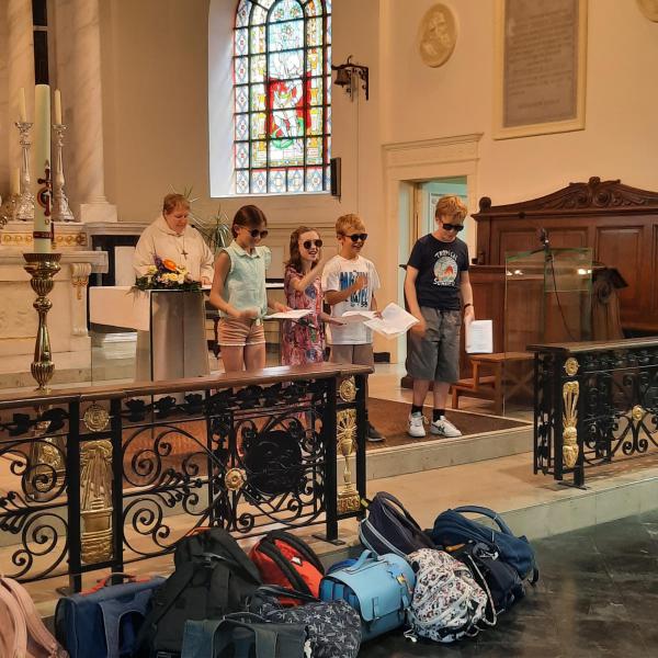 Schoolviering voor de leerlingen van de Sint-Joris-school 