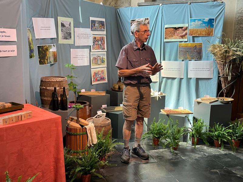 zaden en de wijnstok in Sint-Petrus en Urbanus Huise  © H.Thomasparochie