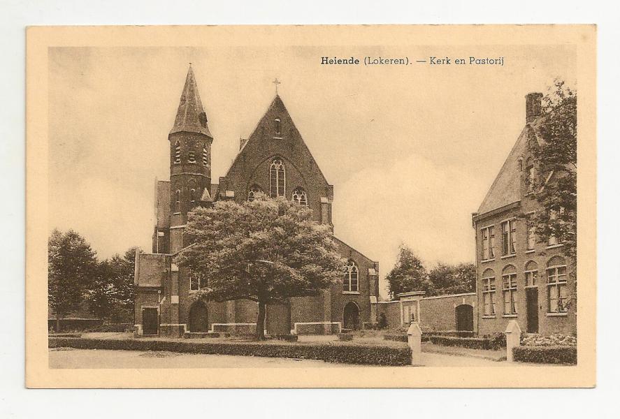 Oudste foto van Heilig Hartkerk te Heiende (postkaart) 