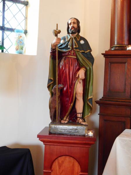 Nu het Urselinnenklooster gesloten is, heeft Sint Rochus een nieuw onderkomen gevonden in de kapel. 