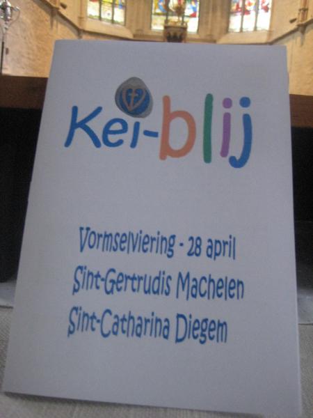 Het jaarthema was: kei-blij! We willen immers blije christenen zijn die Jezus’ boodschap willen waarmaken. © L.J. 