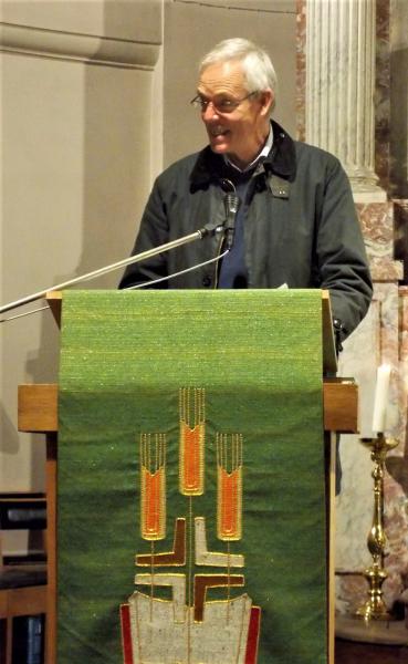 Voorzitter van de Kerkraad Roger Haest sprak het dankwoord uit. © Hugo Hollé