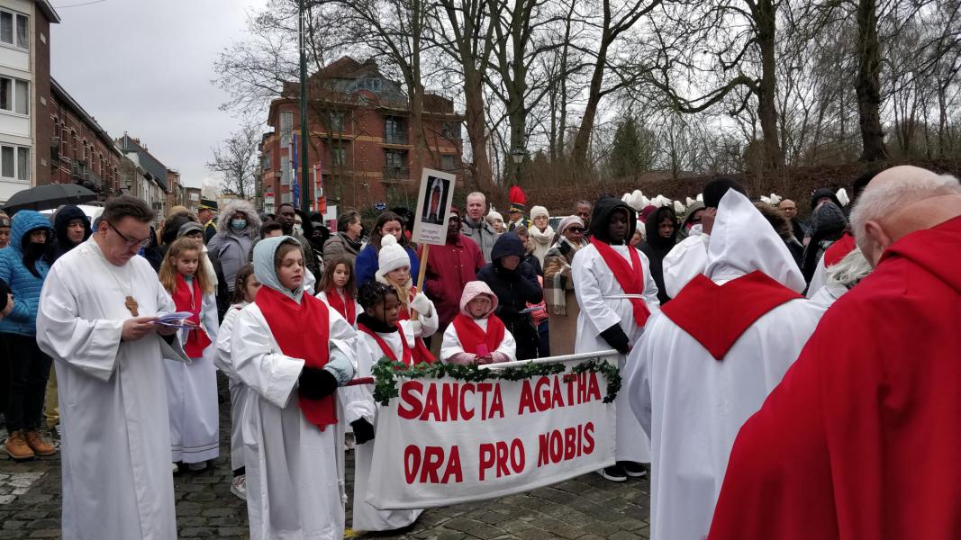 Bidden bij de oude kapel van Sint-Agatha © Kleopas