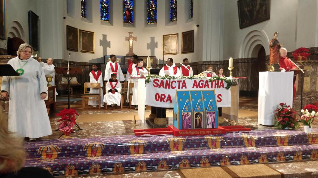 Eucharistieviering ter ere van Sint-Agatha in de Agathakerk © Kleopas