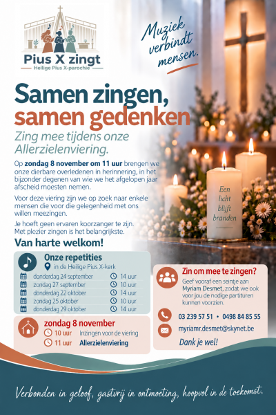 Zing je mee met Allerzielen op zondag 8 november? © Dirk Bellens