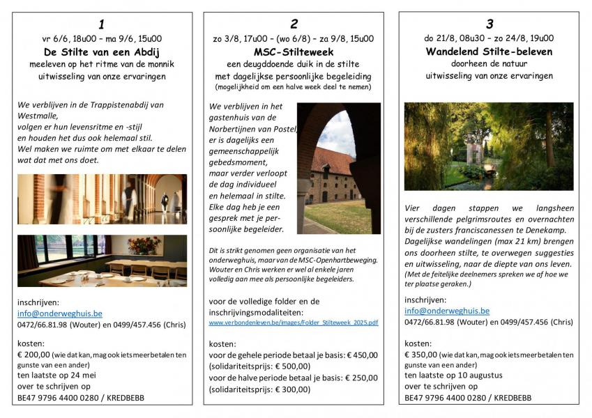 3 x stilte beleven © Onderweghuis