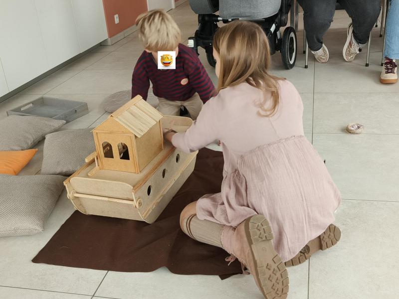 Godly Play: De ark en de vloed - Sint-Corneliusparochie Ninove - 15-10-2025 © Mariette D'hondt