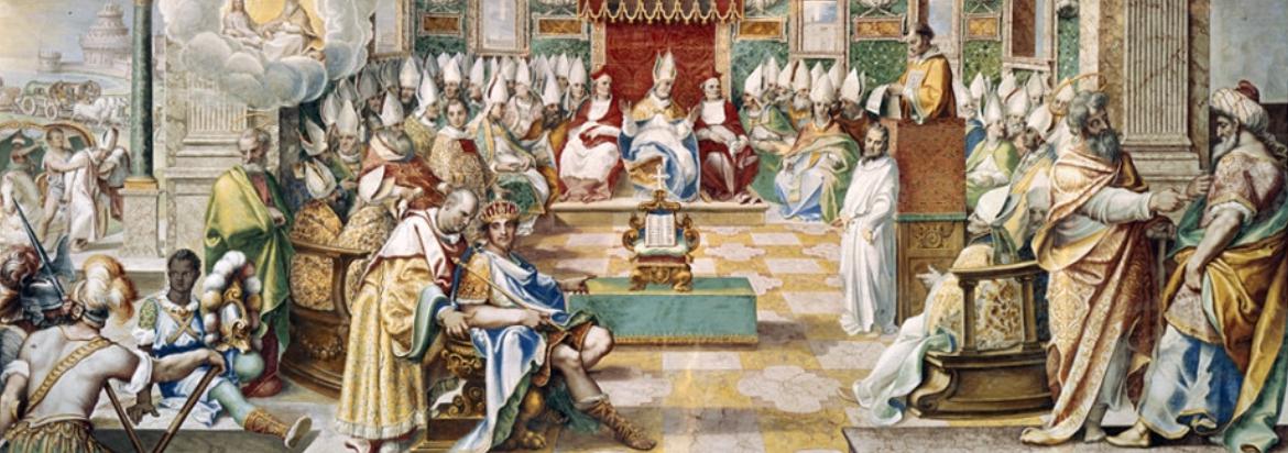 Het Concilie van Nicea geschilderd door Cesare Nebbia © Wiki