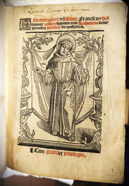 Titelpagina met Franciscus van Assisi © Bibliotheek Grootseminarie