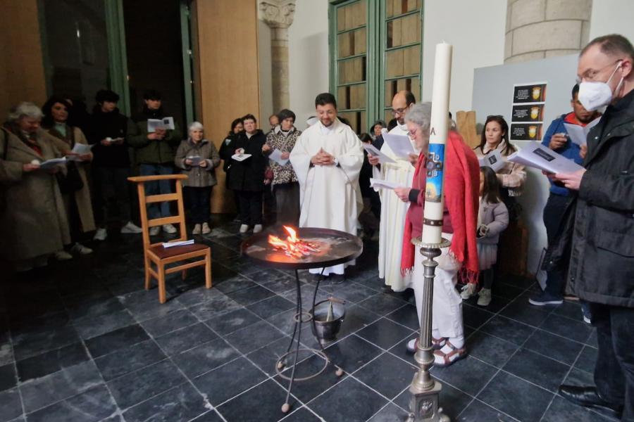 Paaswake in de Sint-Michielskerk 2023 © Pastorale zone Leuven aan de Dijle