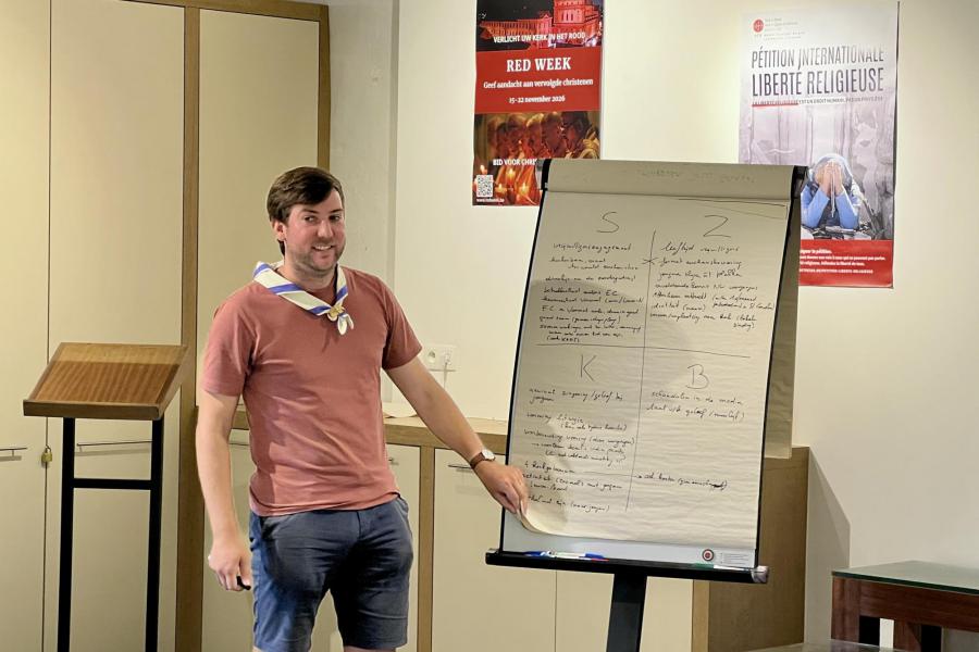 Tijdens de planningsvoormiddag dacht de gemeenschapsploeg samen na over de toekomst van Kerk Leuven-Noord © Pastorale zone Leuven aan de Dijle