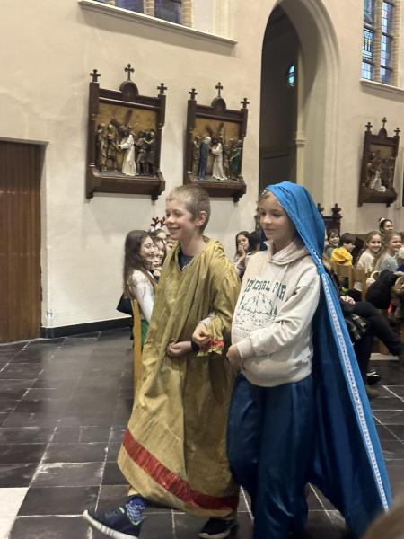 kerstviering met de leerlingen van de Centrumschool in Wingene 