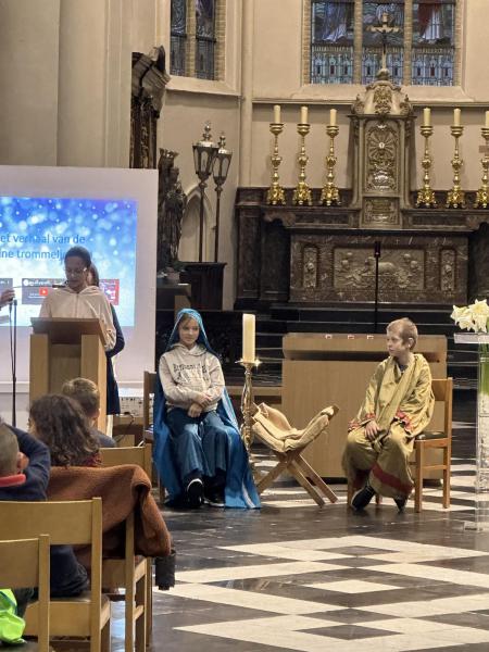kerstviering met de leerlingen van de Centrumschool in Wingene 
