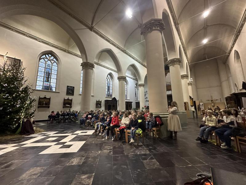 kerstviering met de leerlingen van de Centrumschool in Wingene 