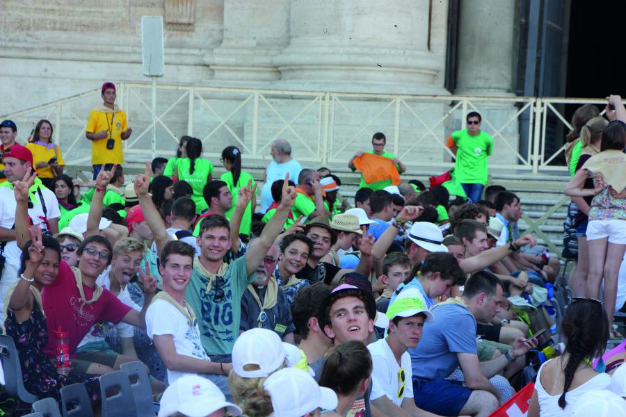 We maken onze aanwezigheid kenbaar in Rome. © Patrick Derde