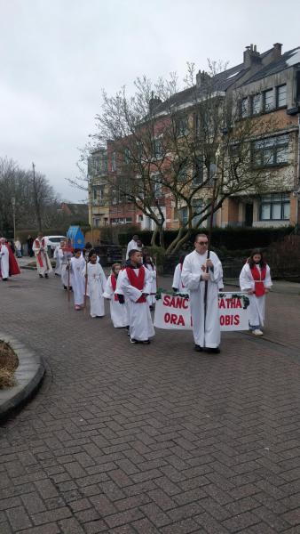 De Sint-Agathaprocessie door de straten © Kleopas