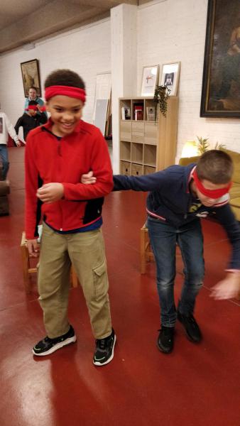 Alessio en Steven gaan met blind vertrouwen op weg © Kleopas