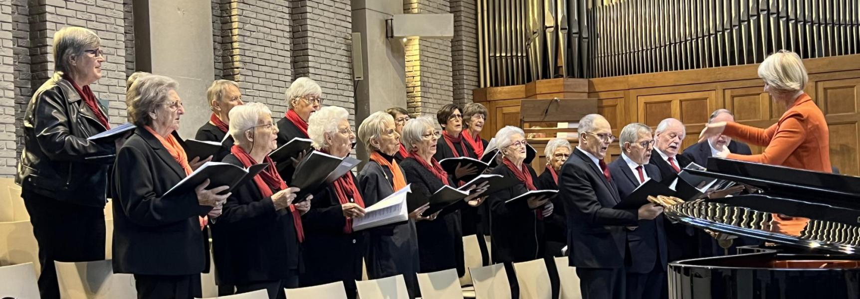 Het Pius X-koor tijdens de Allerheiligenviering 2024 © Dirk Bellens