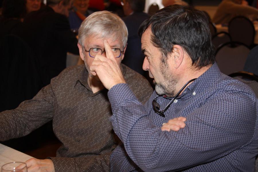 hun echtgenoten van links naar rechts: Dirk Ogiers en Erwin Goethals © Mia Verbanck