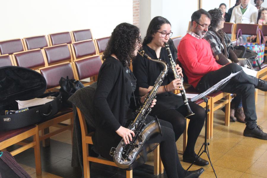 Zij zorgden voor prachtige muziek tijdens de paasviering 