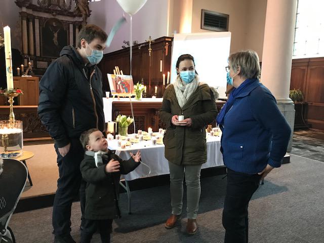 Ook in Gijzelbrechtegem waren doopcatechisten klaar voor een babbel. 