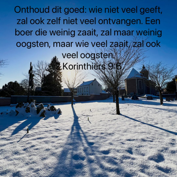 Uit Korinthiërs op sneeuwbeeld Sint Martinus © Chris De Groote