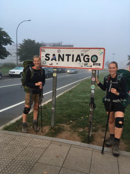 Jolien en Laure naar Santiago de Compostella 