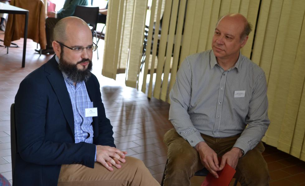 Stijn Demaré (links), stafmedewerker van TAU, op het IPB-Forum van zaterdag 25 mei 2019 © IPB