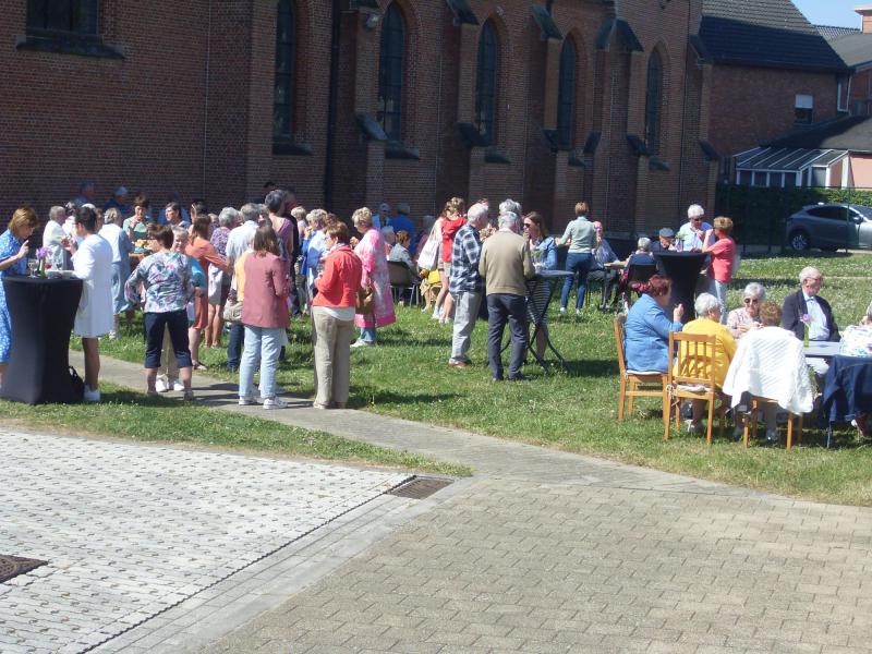 Receptie in het zonnetje © Viviane Van Thielen