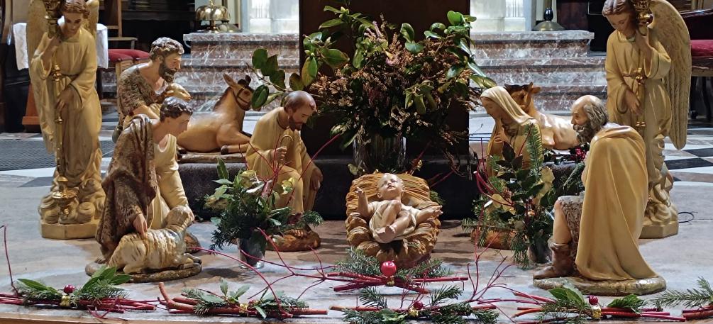 Kerststal in de kerk van Aspelare © Alexander Vandaele