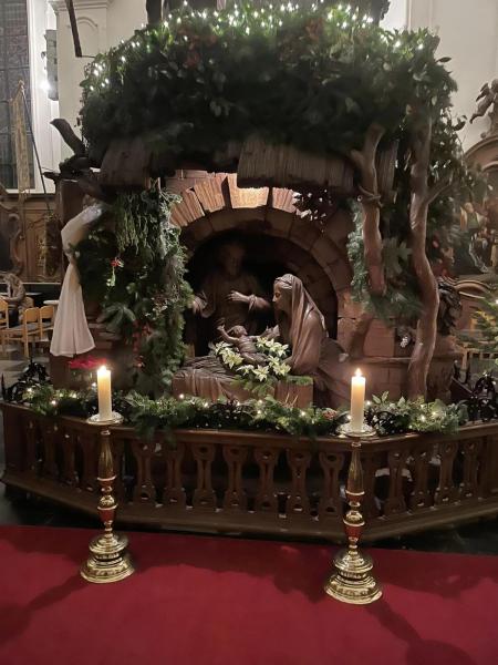 Kerststal in de kerk van Meerbeke © Alexander Vandaele