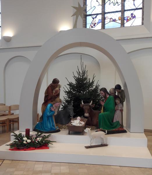 Kerststal Sint-Andreaskerk Woumen 