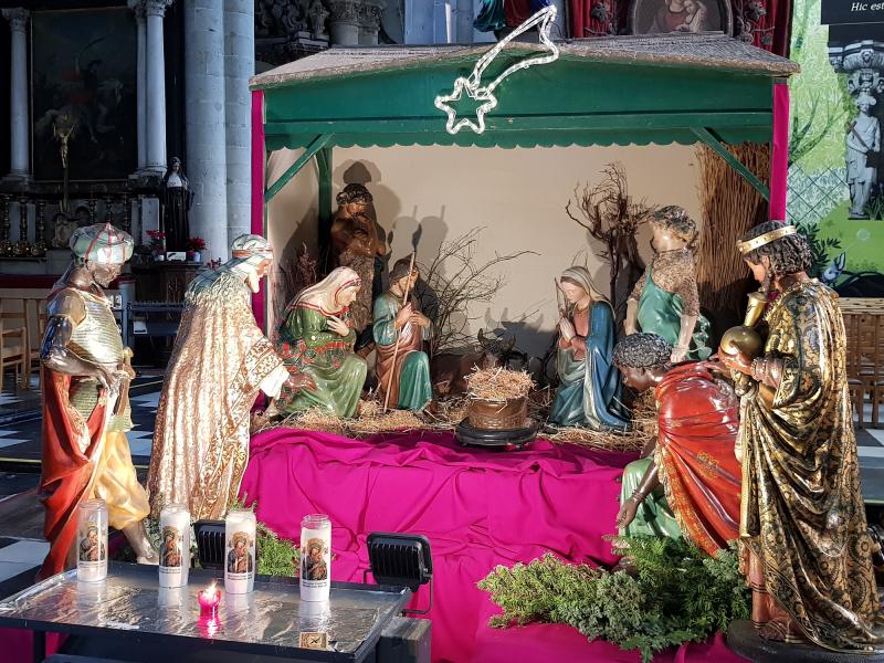 Kerststal in de Sint-Martinuskerk te Aalst 
