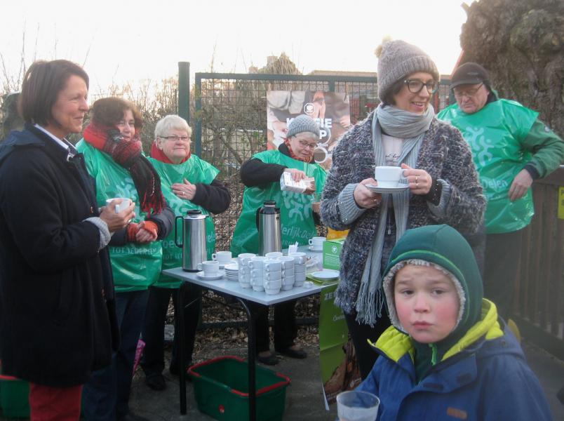 Koffiestop aan de basisschool in Pervijze op vrijdag 23 februari 2018. 