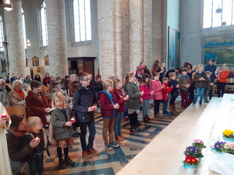 Lichtmisviering Sint-Pieterskerk Esen 9 februari 2020. 