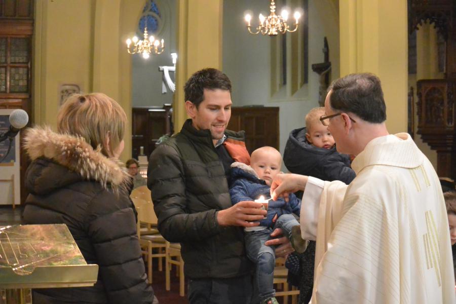 Lichtmisviering Sint-Niklaaskerk Leke 1 februari 2020. 