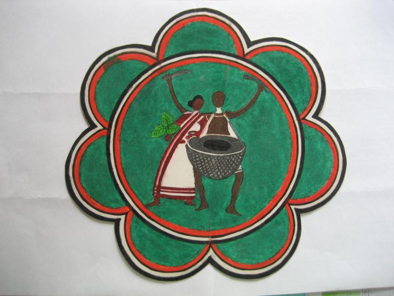 Dit is het logo van Lok Netritwa Nirmaan. 