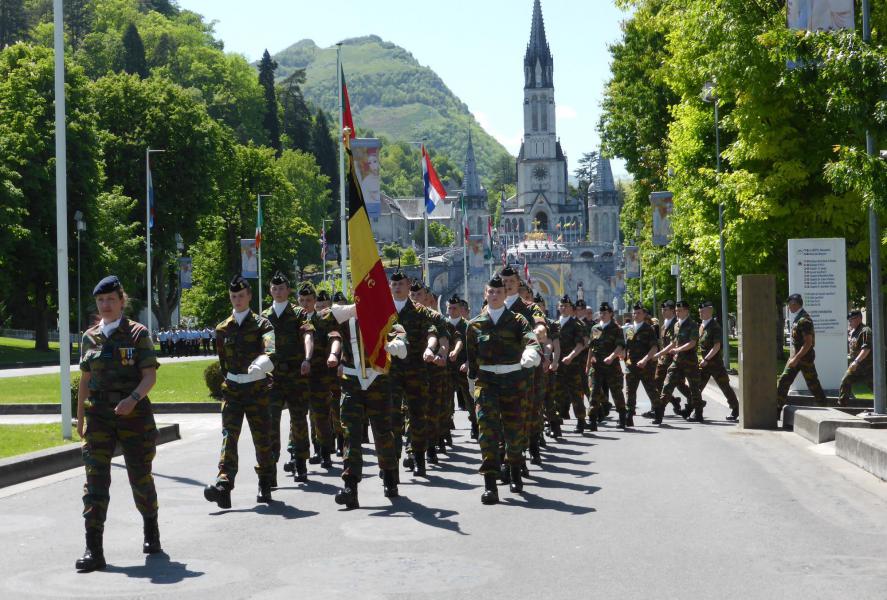 Leerlingen van de militaire school in 2016 in Lourdes © Katholieke aalmoezeniersdienst
