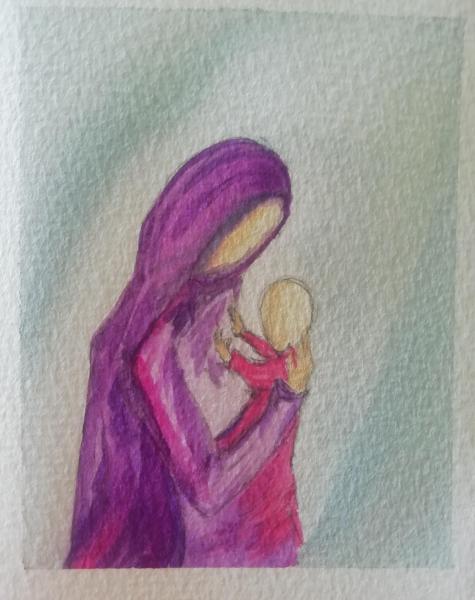 Glasraam (aquarel) van Els en magali 