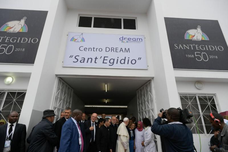 Paus Franciscus bezocht vanmorgen vroeg het Zimpeto Hospital van Sant'Egidio in het noorden van Maputo © VaticanNews