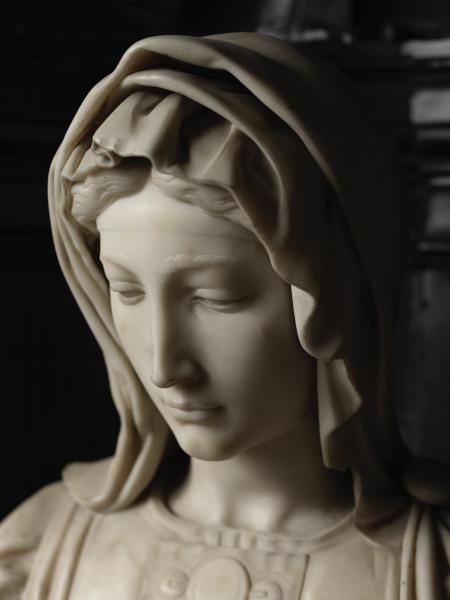 Detail uit het beeld van Michelangelo © Cedric Verhelst