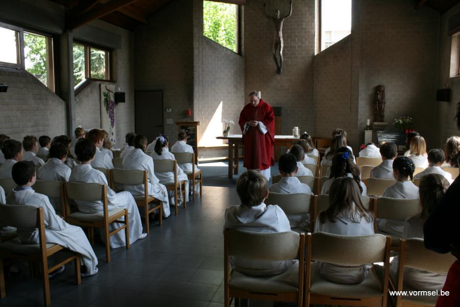 Noël Bonte leidt een korte bezinning in de Emmaüskapel © GVH