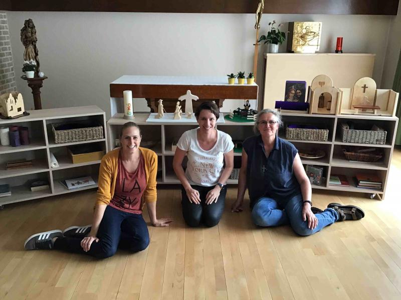 Nele Vanlancker, Virginie Tijtgat en zr. Hilde Huysentruit © Virginie Tijtgat