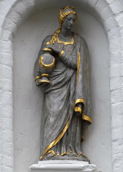 Gepolychormeerd stenen beeld (1617) © Brugge-Mariastad vzw