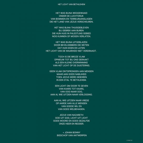 Het "Licht van Bethlehem" © Kerknet
