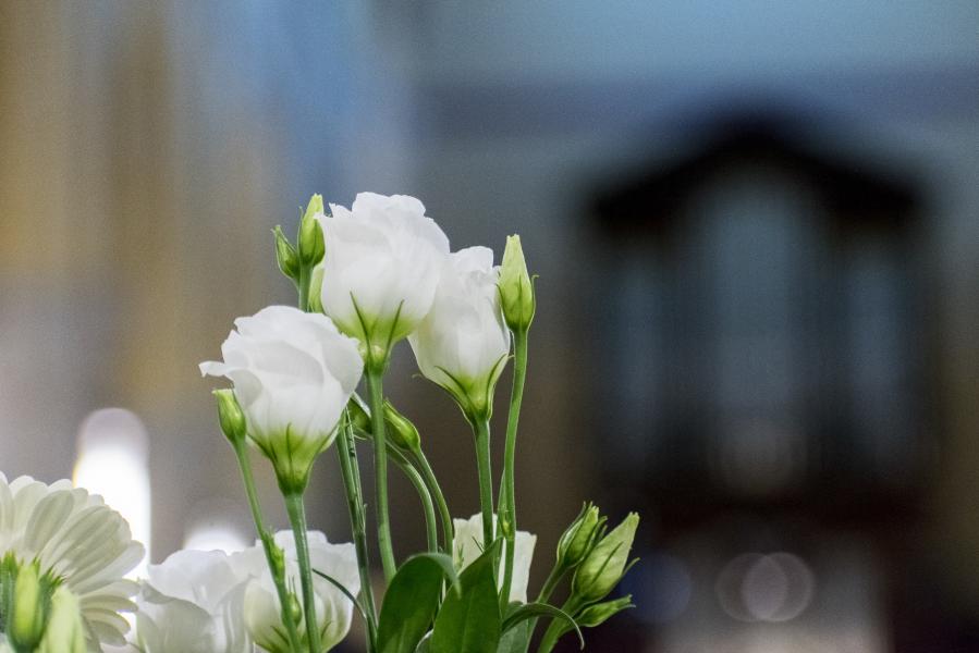 Bloemen op het altaar © Jaak Geens